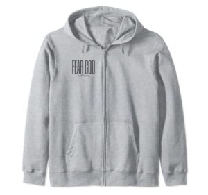 fear god not men christian mens womens youth by 24/15 zip hoodie