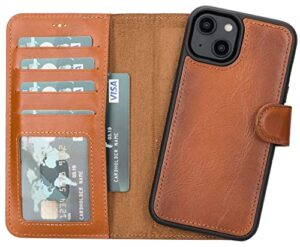 venoult leather wallet case comptible with iphone 15 pro max man or women, 15 pro / 15 plus 14 pro / 13/12 and all genuine leather, 4 card holder folio cover, wireless charge, kick stand, id window