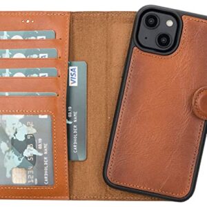 VENOULT Leather Wallet Case Comptible with iPhone 15 Pro MAX Man or Women, 15 Pro / 15 Plus 14 Pro / 13/12 and All Genuine Leather, 4 Card Holder Folio Cover, Wireless Charge, Kick Stand, ID Window