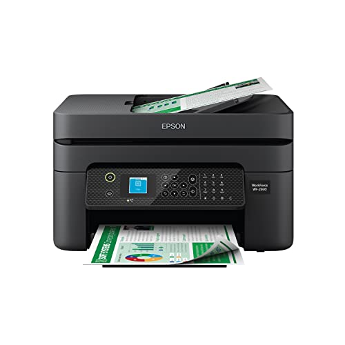 Epson Workforce WF-2930 Wireless All-in-One Printer with Scan, Copy, Fax, Auto Document Feeder, Automatic 2-Sided Printing and 1.4" Color Display,Black