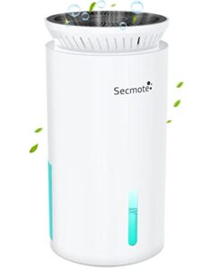 dehumidifiers, secmote dehumidifiers for home (560 sq.ft), 63oz ultra quiet portable dehumidifier, auto-off small dehumidifier with 7 color lights 2 speed modes for basements bedroom closet bathroom