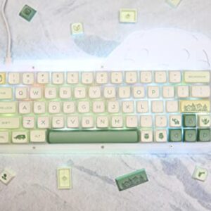 Cmokifuly Botanical Keycaps XDA Profile Keycaps Custom Keycaps for Mechanical Keyboard,144 Keys Set PBT Keycaps Dye Sublimation Keycaps (Botanical Garden)