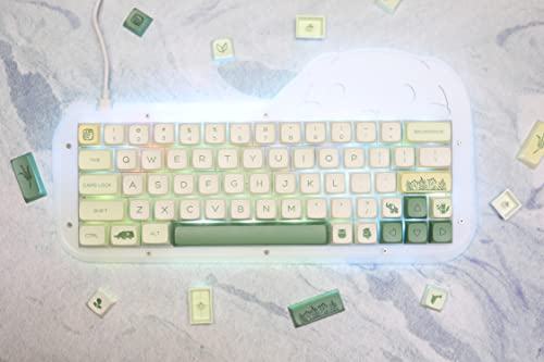 Cmokifuly Botanical Keycaps XDA Profile Keycaps Custom Keycaps for Mechanical Keyboard,144 Keys Set PBT Keycaps Dye Sublimation Keycaps (Botanical Garden)