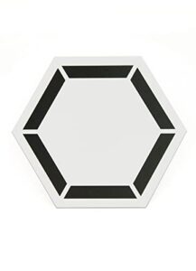 floorpops 9" x 10.4" coltrane peel & stick hexagon vinyl floor tiles (10 tiles), (4.5 sqft/carton), off-white