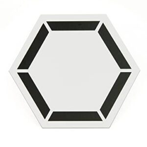 FloorPops 9" x 10.4" Coltrane Peel & Stick Hexagon Vinyl Floor Tiles (10 Tiles), (4.5 sqft/Carton), Off-White