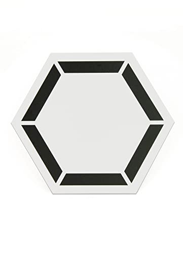 FloorPops 9" x 10.4" Coltrane Peel & Stick Hexagon Vinyl Floor Tiles (10 Tiles), (4.5 sqft/Carton), Off-White