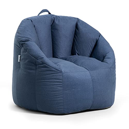 Big Joe Milano Bean Bag Chair, Denim Cobalt Lenox, Durable Woven Polyester, 2.5 feet