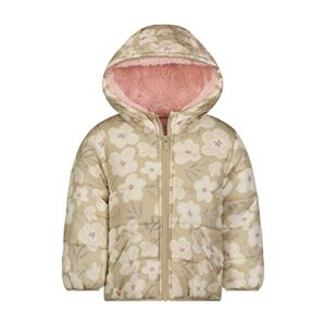 carter's baby kids winter jacket for girls, khaki, 4 years