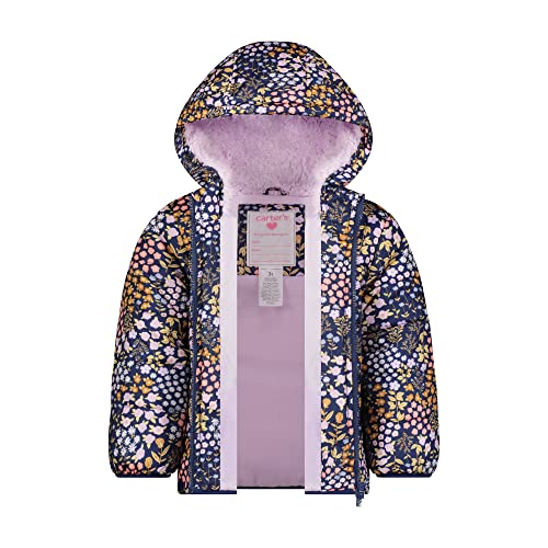 Carter's Baby Kids Winter Jacket for Girls, Ditsy Floral, 6 Years