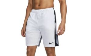 nike men's hybrid 9" training shorts (white/grey/black) size large