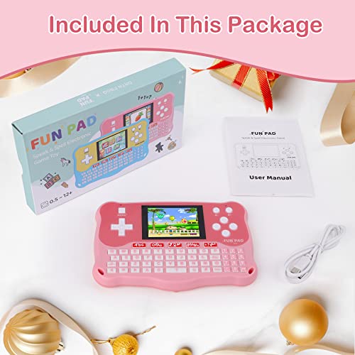 Kids Tablet/Baby Learning Pad with 102 Activities/Toddler Tablet with ABC Alphabet/Words/Music/Math Interactive Educational Electronic Toys Gifts Handheld Game for Preschool Boys Girls Ages 3-12