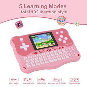 Kids Tablet/Baby Learning Pad with 102 Activities/Toddler Tablet with ABC Alphabet/Words/Music/Math Interactive Educational Electronic Toys Gifts Handheld Game for Preschool Boys Girls Ages 3-12