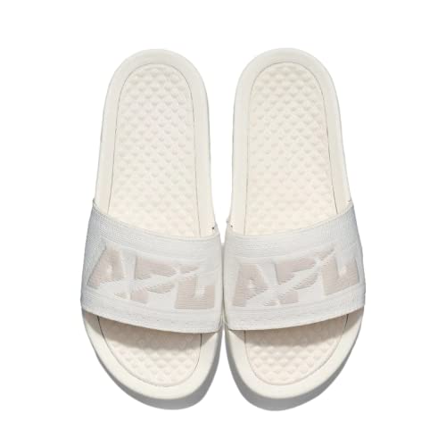 APL: Athletic Propulsion Labs Women's Big Logo Techloom Slide, Ivory/Beach, 6