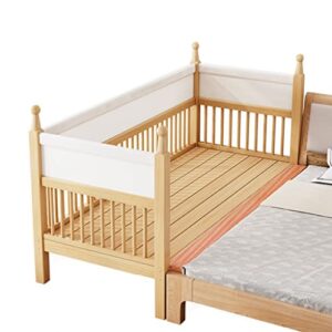 wooden bed, solid wood bed frame wood slat support widened splicing bed, bed sleeper for adults, kids, teenagers (size : 150x80x40cm)