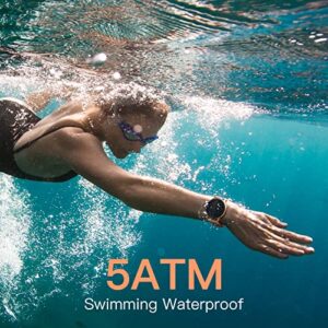 AGPTEK Smart Watches for Women, 5ATM Waterproof Swimming Smartwatch for iPhone Android Phones, Fitness Tracker Watch Support Heart Rate Monitor Pedometer Sleep Monitor, LW11 Pro