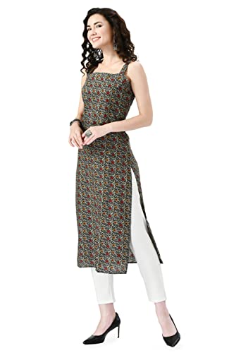 AnjuShree Choice Women Sleeveless Cotton Kurtis for women Grey