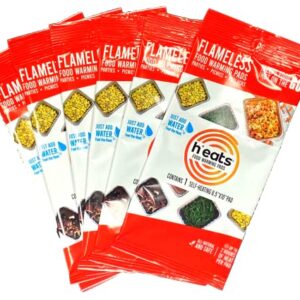 Heats Flameless Food Warming Pads | Water Activated Disposable Food Warmer for Parties | Used w/Aluminum Pans, Chafing Dish, Kitchen Accessories | Fits Foil Pan Half Size (Pans NOT Included) | 6 Pack