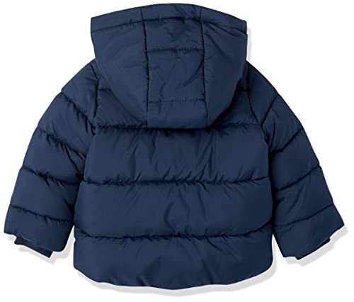 Amazon Essentials Baby Boys' Heavyweight Hooded Puffer Jacket, Navy, 18 Months