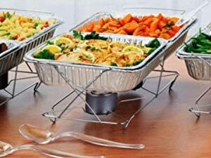 Chafing dish buffet set disposable 30 Piece Party Serving Kit Includes Chafing Kits With Lids and Serving Utensils For All Types Of Parties And Events | Disposable Party Set