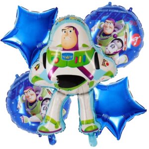 5 pcs lovsong - toy balloons story balloon birthday party balloons buzz balloons lightyear balloon woody balloon (shape-b)