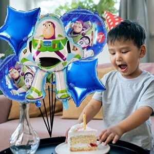 5 PCS LOVSONG - Toy Balloons Story Balloon Birthday Party Balloons Buzz Balloons Lightyear Balloon Woody Balloon (SHAPE-B)