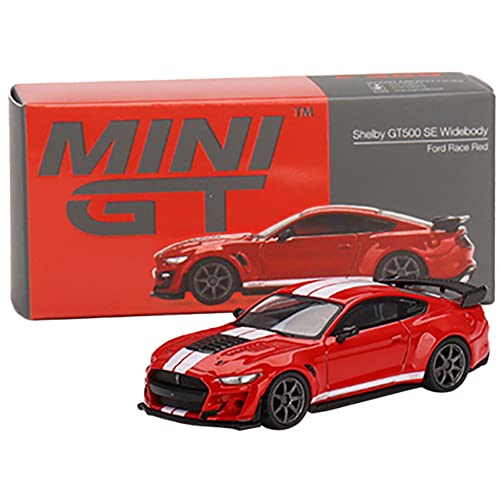 Mini GT True Scale Miniatures Ford Mustang Shelby GT500 SE Widebody Ford Race Red 1/64 Diecast Model Car MGT00389