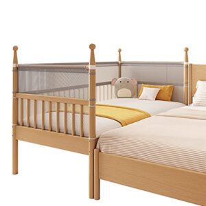 bed frame wooden bed, solid pine stitching bed with headboard and footboard bedroom furniture for adults, kids, teens (size : 150x80x40cm)