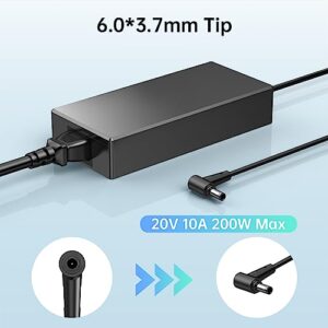 200W Charger ADP-200JB D Fit for ASUS ROG Zephyrus G15 GA503QM GA503QS GA503QR, ROG-Strix G15 G17, ASUS-TUF A15 A17 F15 F17 Gaming Laptop