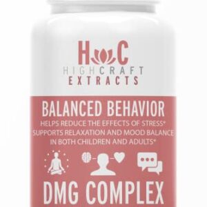 HighCraft Extracts DMG Supplement - Balanced Behavior - Calm, Reduces Irritability, restlessness, soothes Mood Changes - Magnesium, Potassium, Betaine, Dimethylglycine, Calcium Gluconate, Glycine