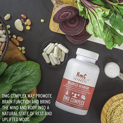 HighCraft Extracts DMG Supplement - Balanced Behavior - Calm, Reduces Irritability, restlessness, soothes Mood Changes - Magnesium, Potassium, Betaine, Dimethylglycine, Calcium Gluconate, Glycine