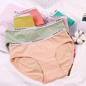 Demifill Teen Girls Underwear Cotton Briefs Panties for Teens Pack of 6 Size 16-18Years