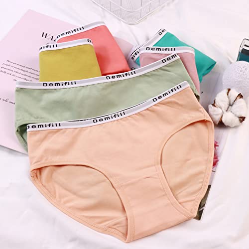 Demifill Teen Girls Underwear Cotton Briefs Panties for Teens Pack of 6 Size 16-18Years