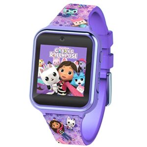 accutime kids gabby's doll house purple educational learning touchscreen smart watch toy for girls, boys, toddlers - selfie cam, learning games, alarm, calculator, pedometer & more (model: gab4007az)