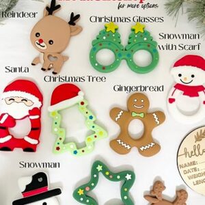 Christmas, Holiday Soft Silicone Teethers for Baby, BPA Free and Food Grade - Christmas Tree, Star, Santa, Rudolph, Reindeer, Teether Toy (Reindeer w/Scarf)