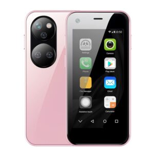 hipipooo super small mini smartphone 3g network 2.5 inch mini phone 1gb+8gb quad core dual sim android the world's smallest unlocked kids 3d glass pocket cellphone (pink)