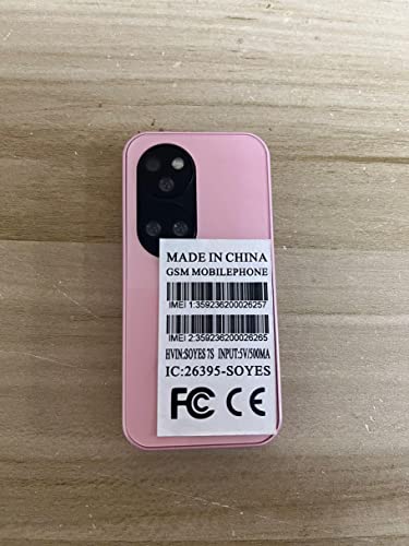 Hipipooo Super Small Mini Smartphone 3G Network 2.5 Inch Mini Phone 1GB+8GB Quad Core Dual SIM Android The World's Smallest Unlocked Kids 3D Glass Pocket Cellphone (Pink)