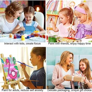 AOSGEDY 4 Pack Paint by Numbers for Kids, Easy Paint by Numbers for Beginner, Without Frame Paint by Numbers for Kids Ages 4-8, Acrylic Watercolor Paint Numbers Arts Perfect for Gift - 8x8 Inch