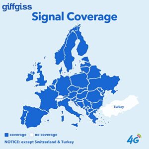 Giffgiss Europe Sim Prepaid Card 80GB in Spain 14GB Europe 400 Minutes 28 Days with Nano sim Card 4G Free Roaming Hot Spots Using in Spain,Itlay,UK and Other 30 European Countries