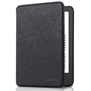 cobak case for all new kindle 11th generation 2022 release only - ultra slim pu leather smart cover with auto sleep and wake, premium protective case for kindle 2022, black