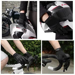 FIORETTO Mountain Bike Gloves for Men Women Motorcycle Cycling Gloves with 5MM SBR Pad Touch Screen Knuckle Protection Motocross Gloves for BMX ATV MTB Racing