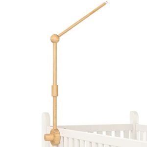 feisike baby crib mobile arm, mobile arm for crib baby mobile hanger for crib nursery decor girls boys baby crib mobile holder arm hanging wooden decoration attachment newborn 34 inch