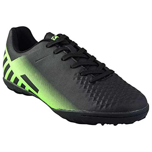 Vizari Santos Adult Men Women Turf Soccer Shoes for Indoor and Outdoor Artificial Turf Surfaces (Black Green, us_Footwear_Size_System, Adult, Men, Numeric, Medium, Numeric_8_Point_5)