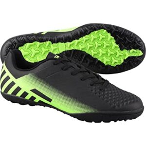 Vizari Santos Adult Men Women Turf Soccer Shoes for Indoor and Outdoor Artificial Turf Surfaces (Black Green, us_Footwear_Size_System, Adult, Men, Numeric, Medium, Numeric_8_Point_5)