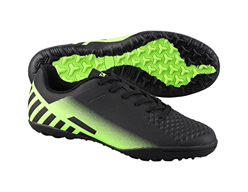 Vizari Santos Adult Men Women Turf Soccer Shoes for Indoor and Outdoor Artificial Turf Surfaces (Black Green, us_Footwear_Size_System, Adult, Men, Numeric, Medium, Numeric_8_Point_5)