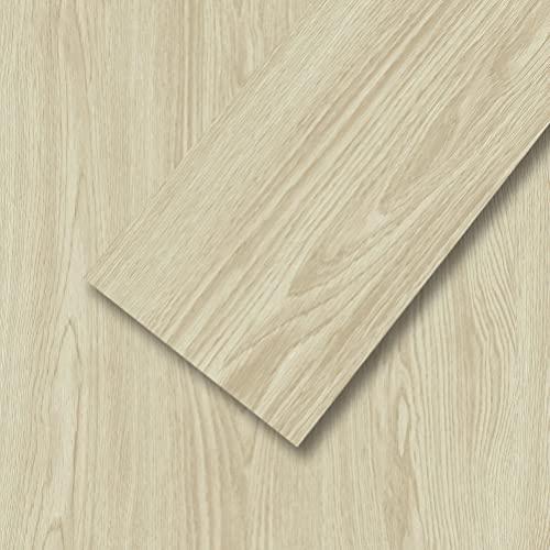 Mysflosy Peel and Stick Floor Tiles, Self-Adhesive Luxury Vinyl Flooring Plank,6x36inch 36pack 54 Sq.Ft, Waterproof DIY Deep Wood Grain Planks Easy to Install for Kitchen, Living Room, Light Brown