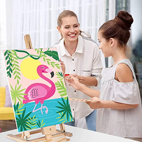 LWZAYS 4 Pack Paint by Numbers for Kids,8X12Inch Animals Color by Numbers for Kids DIY Beginners Easy Acrylic Watercolor Oil Painting Arts & Crafts Toys Gift for Wall Decor(White Edge 2inch)