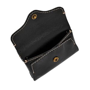 Fossil Women's Heritage Leather Wallet Card Case, Black (Model: SL8230001)