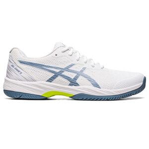 ASICS Men's Gel-Game 9 Tennis Shoes, 10.5, White/Steel Blue