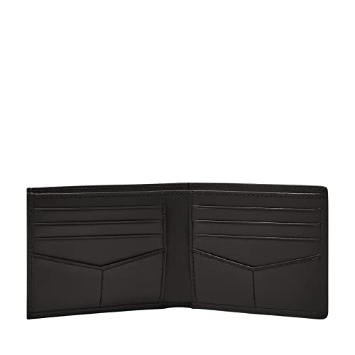 Fossil Men's Derrick Leather Bifold Sliding 2-in-1 with Removable Card Case Wallet, Black, (Model: ML3685001)