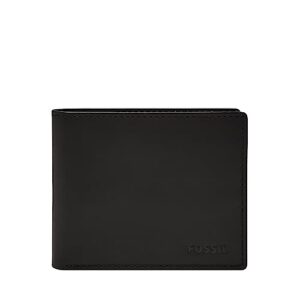 Fossil Men's Derrick RFID Bifold with Flip ID, Black